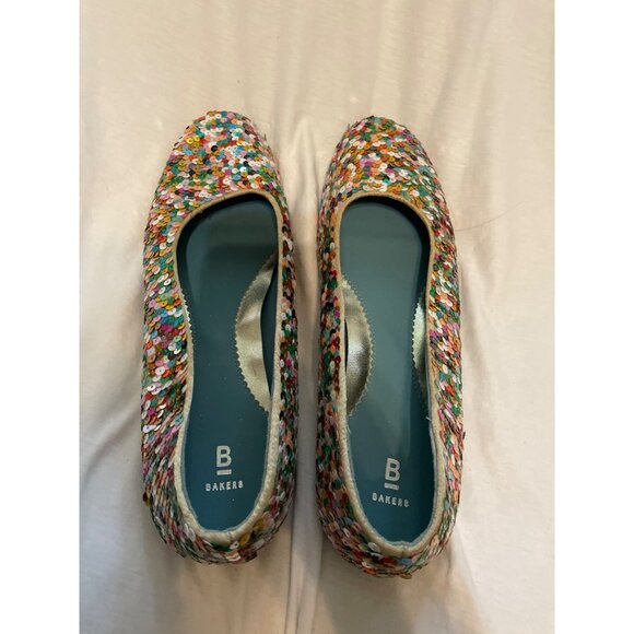 Multicolor Sequin Party Girl Flats Size 11B With Rubber Sole Woman Cross Sparkle - Picture 11 of 11